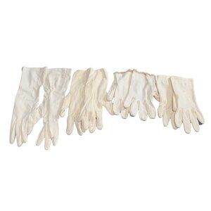 Vintage Ladies' White Gloves Collection - Set Of 4 Pairs